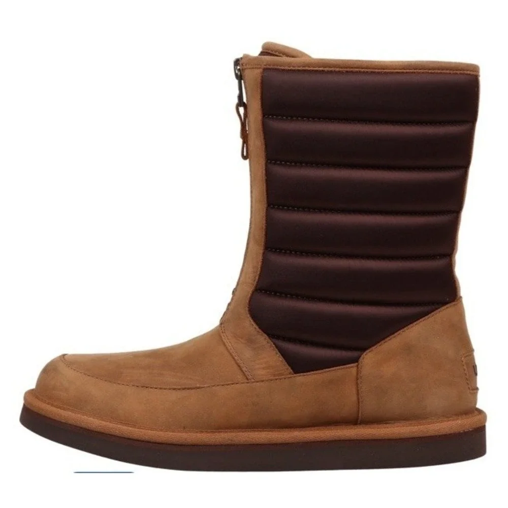 UGG 1013292 Zaire Chestnut Nubuck Nylon Waterproof Front Zip Boots Chestnut 7